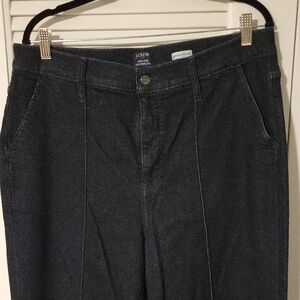 J. Crew Women's Dark Wash Wide Leg Jeans